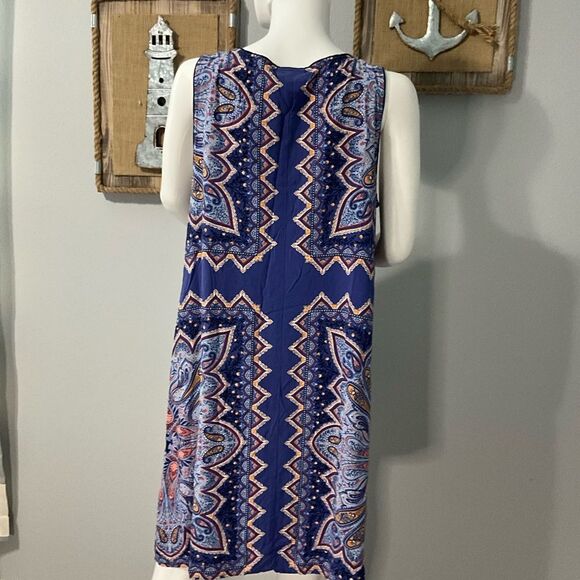 J. Jill Blue and Gold Sleeveless Sundress - Picture 3 of 7